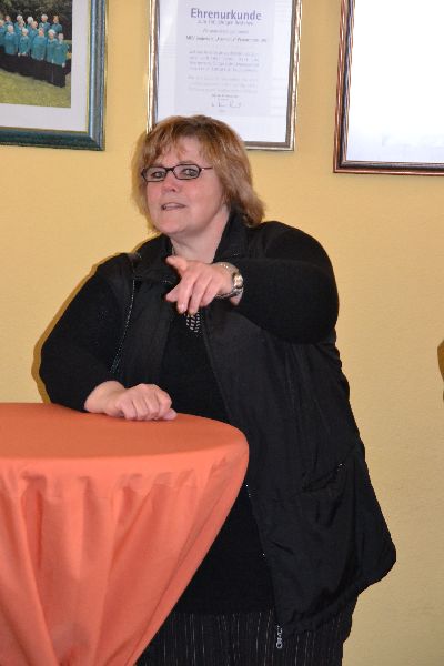 Die 1. Vorsitzende der Liedertafel Bunde, Waltraut Bahnes